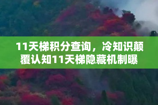 11天梯积分查询,冷知识颠覆认知11天梯隐藏机制曝光!这些设计让你目瞪口呆 11天梯积分查询,冷知识颠覆认知11天梯隐藏机制曝光!这些设计让你目瞪口呆