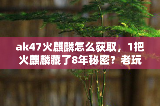 ak47火麒麟怎么获取,1把火麒麟藏了8年秘密?老玩家深夜揭秘版本迭代惊天真相! ak47火麒麟怎么获取,1把火麒麟藏了8年秘密?老玩家深夜揭秘版本迭代惊天真相!
