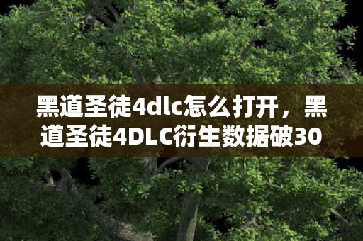 黑道圣徒4dlc怎么打开，黑道圣徒4DLC衍生数据破300%！从游戏到综艺时尚的破圈狂想