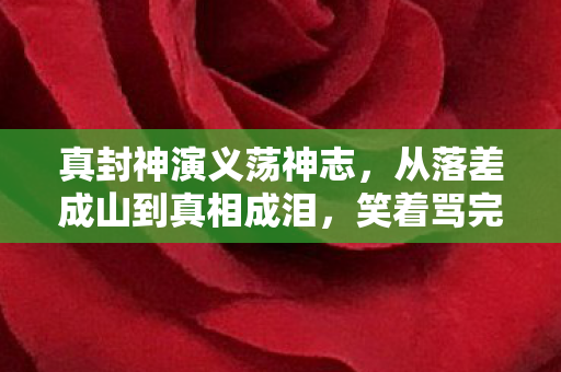 真封神演义荡神志，从落差成山到真相成泪，笑着骂完真封神演义，我笑着哭了