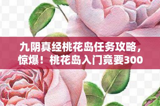 九阴真经桃花岛任务攻略，惊爆！桃花岛入门竟要3000金？背后隐情让人吓一跳！