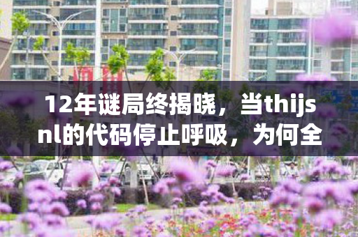 12年谜局终揭晓,当thijsnl的代码停止呼吸,为何全球玩家集体泪目? 12年谜局终揭晓,当thijsnl的代码停止呼吸,为何全球玩家集体泪目?