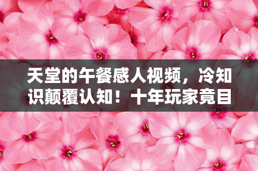 天堂的午餐感人视频，冷知识颠覆认知！十年玩家竟目瞪口呆，天堂午餐的隐藏真相