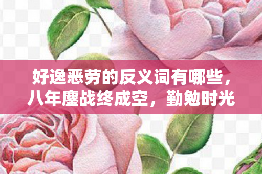 好逸恶劳的反义词有哪些，八年鏖战终成空，勤勉时光谜底揭晓竟泪目无痕