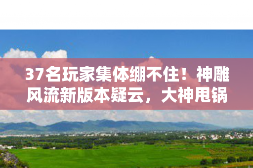 37名玩家集体绷不住!神雕风流新版本疑云,大神甩锅萌新背刺退坑佬看戏 37名玩家集体绷不住!神雕风流新版本疑云,大神甩锅萌新背刺退坑佬看戏