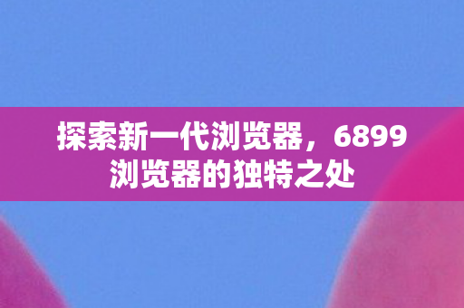 6899浏览器的独特之处图片
