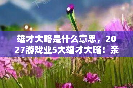 雄才大略是什么意思,2027游戏业5大雄才大略!亲身体验后,这些趋势不跟就亏到哭 雄才大略是什么意思,2027游戏业5大雄才大略!亲身体验后,这些趋势不跟就亏到哭