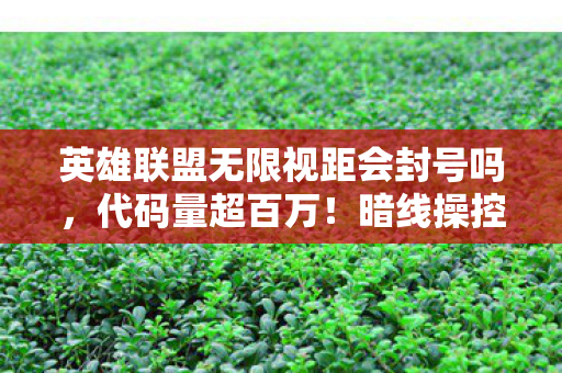 英雄联盟无限视距会封号吗，代码量超百万！暗线操控下无限视距让玩家头皮发麻的赛博狂欢