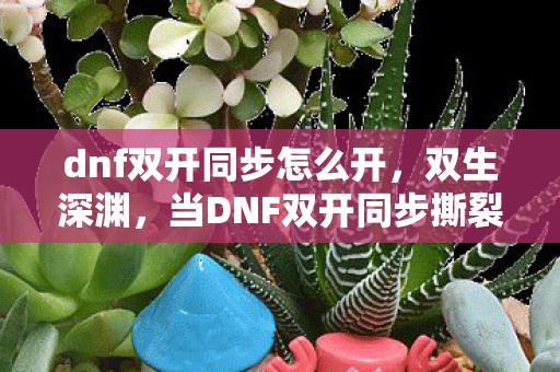dnf双开同步怎么开，双生深渊，当DNF双开同步撕裂时空，你的选择是自由还是宿命轮回？