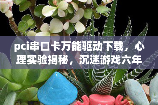 pci串口卡万能驱动下载,心理实验揭秘,沉迷游戏六年,细思极恐的自我麻醉剂量报告 pci串口卡万能驱动下载,心理实验揭秘,沉迷游戏六年,细思极恐的自我麻醉剂量报告