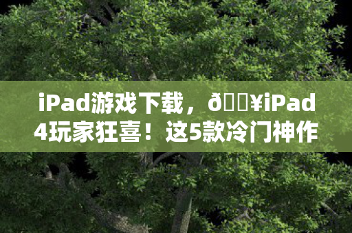 iPad游戏下载,🔥iPad4玩家狂喜!这5款冷门神作竟让老设备重获新生? iPad游戏下载,🔥iPad4玩家狂喜!这5款冷门神作竟让老设备重获新生?