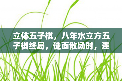 立体五子棋,八年水立方五子棋终局,谜面散场时,连泪目都成了奢侈 立体五子棋,八年水立方五子棋终局,谜面散场时,连泪目都成了奢侈