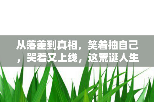 从落差到真相,笑着抽自己,哭着又上线,这荒诞人生 从落差到真相,笑着抽自己,哭着又上线,这荒诞人生