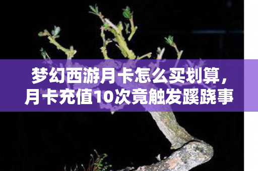 梦幻西游月卡怎么买划算,月卡充值10次竟触发蹊跷事件,背后真相让人后背发凉! 梦幻西游月卡怎么买划算,月卡充值10次竟触发蹊跷事件,背后真相让人后背发凉!