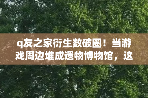 q友之家衍生数破圈!当游戏周边堆成遗物博物馆,这波消费我认栽! q友之家衍生数破圈!当游戏周边堆成遗物博物馆,这波消费我认栽!