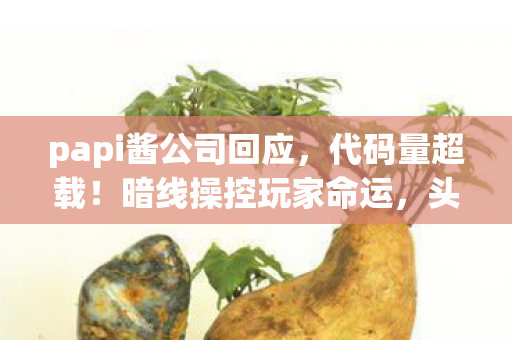papi酱公司回应,代码量超载!暗线操控玩家命运,头皮发麻的赛博游戏文明 papi酱公司回应,代码量超载!暗线操控玩家命运,头皮发麻的赛博游戏文明