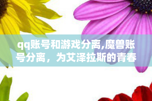 qq账号和游戏分离,魔兽账号分离，为艾泽拉斯的青春记忆找到专属归处