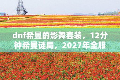 dnf希曼的影舞套装，12分钟希曼谜局，2027年全服37万次死亡记录，最后一声再见卡在服务器日志里