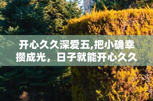 开心久久深爱五,把小确幸攒成光,日子就能开心久久 开心久久深爱五,把小确幸攒成光,日子就能开心久久