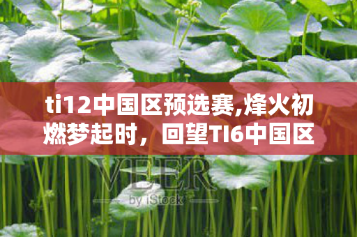 ti12中国区预选赛,烽火初燃梦起时,回望TI6中国区预选赛的热血序章 ti12中国区预选赛,烽火初燃梦起时,回望TI6中国区预选赛的热血序章