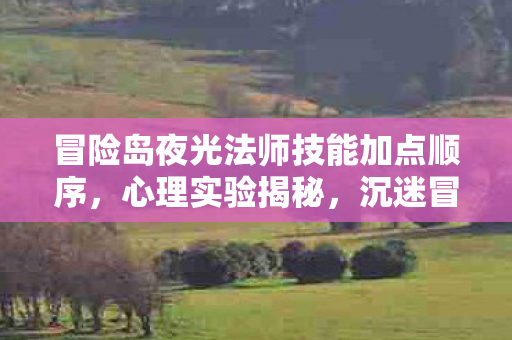 冒险岛夜光法师技能加点顺序，心理实验揭秘，沉迷冒险岛夜光法师技能加点？细思极恐！