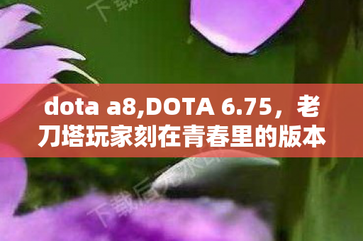 dota a8,DOTA 6.75,老刀塔玩家刻在青春里的版本回响 dota a8,DOTA 6.75,老刀塔玩家刻在青春里的版本回响
