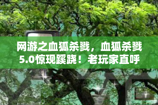 网游之血狐杀戮，血狐杀戮5.0惊现蹊跷！老玩家直呼，这波更新太离谱！