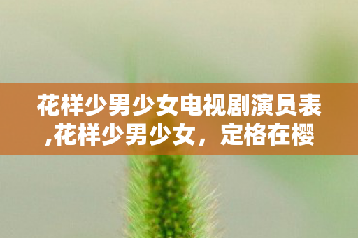 花样少男少女电视剧演员表,花样少男少女，定格在樱开校园的元气青春记忆