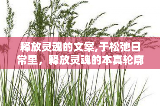 释放灵魂的文案,于松弛日常里,释放灵魂的本真轮廓 释放灵魂的文案,于松弛日常里,释放灵魂的本真轮廓