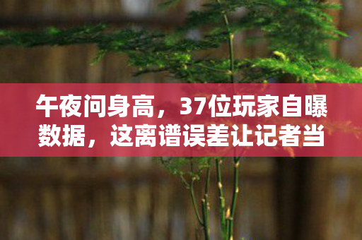 午夜问身高，37位玩家自曝数据，这离谱误差让记者当场笑崩