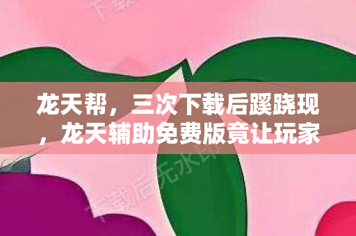 龙天帮，三次下载后蹊跷现，龙天辅助免费版竟让玩家后背发凉！