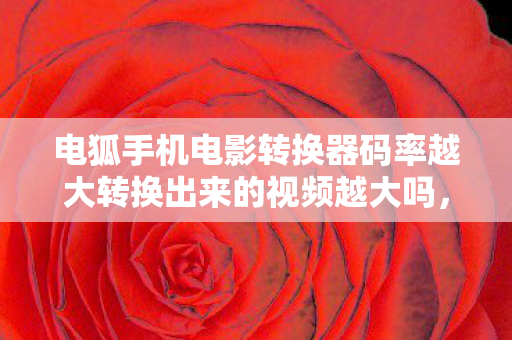 电狐手机电影转换器码率越大转换出来的视频越大吗,7次诡异转换后,蹊跷真相让后背发凉,你的手机在吃人? 电狐手机电影转换器码率越大转换出来的视频越大吗,7次诡异转换后,蹊跷真相让后背发凉,你的手机在吃人?