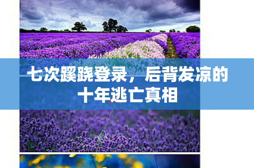 七次蹊跷登录,后背发凉的十年逃亡真相 七次蹊跷登录,后背发凉的十年逃亡真相