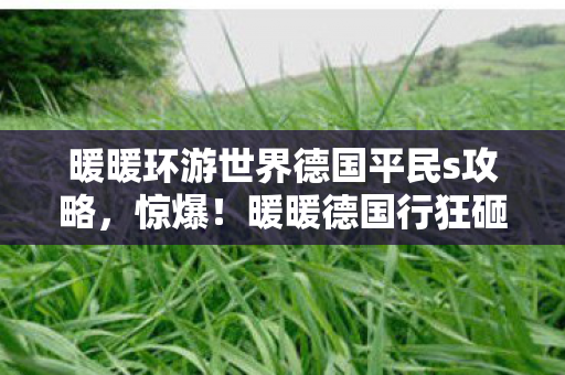 暖暖环游世界德国平民s攻略，惊爆！暖暖德国行狂砸10万竟是韭菜局？背后隐情吓你一跳！