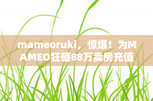 mameoruki,惊爆!为MAMEO狂砸88万卖房充值,老婆怒签离婚协议我悔断肠! mameoruki,惊爆!为MAMEO狂砸88万卖房充值,老婆怒签离婚协议我悔断肠!