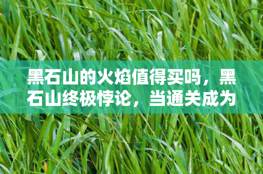 黑石山的火焰值得买吗，黑石山终极悖论，当通关成为死亡倒计时，灵魂震颤的层级跃迁