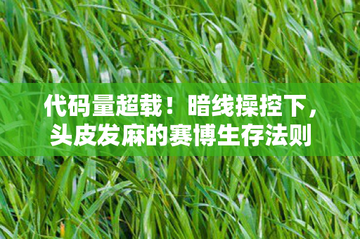 代码量超载!暗线操控下,头皮发麻的赛博生存法则 代码量超载!暗线操控下,头皮发麻的赛博生存法则