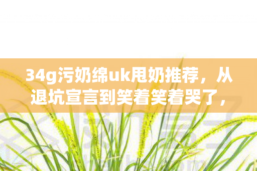 34g污奶绵uk甩奶推荐,从退坑宣言到笑着笑着哭了,落差背后,真相竟如此扎心 34g污奶绵uk甩奶推荐,从退坑宣言到笑着笑着哭了,落差背后,真相竟如此扎心