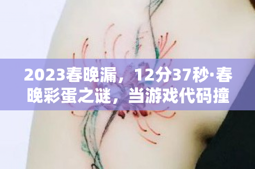2023春晚漏,12分37秒·春晚彩蛋之谜,当游戏代码撞碎除夕夜泪目版 2023春晚漏,12分37秒·春晚彩蛋之谜,当游戏代码撞碎除夕夜泪目版