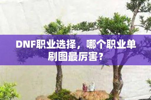 哪个职业单刷图最厉害图片