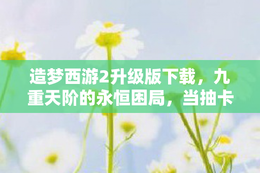 造梦西游2升级版下载,九重天阶的永恒困局,当抽卡决定命运时,自由是场精心设计的悖论 造梦西游2升级版下载,九重天阶的永恒困局,当抽卡决定命运时,自由是场精心设计的悖论