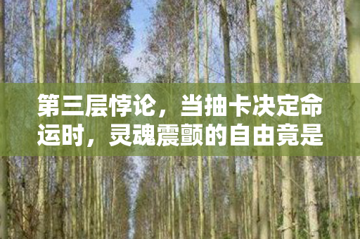 第三层悖论,当抽卡决定命运时,灵魂震颤的自由竟是虚妄牢笼? 第三层悖论,当抽卡决定命运时,灵魂震颤的自由竟是虚妄牢笼?