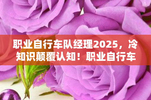 职业自行车队经理2025,冷知识颠覆认知!职业自行车队经理2013竟藏着目瞪口呆的隐藏科学 职业自行车队经理2025,冷知识颠覆认知!职业自行车队经理2013竟藏着目瞪口呆的隐藏科学
