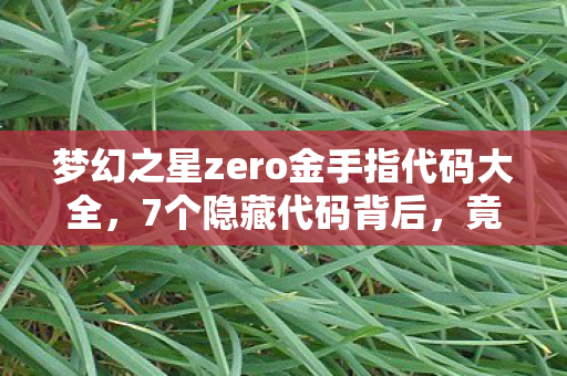 梦幻之星zero金手指代码大全,7个隐藏代码背后,竟藏着颠覆梦幻之星zero的惊天秘密? 梦幻之星zero金手指代码大全,7个隐藏代码背后,竟藏着颠覆梦幻之星zero的惊天秘密?