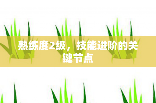 技能进阶的关键节点图片