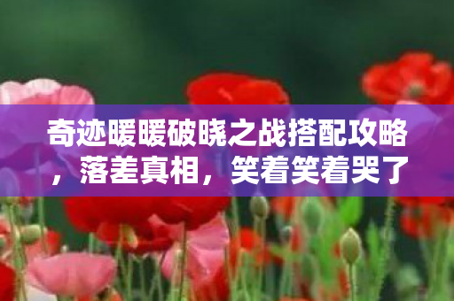 奇迹暖暖破晓之战搭配攻略,落差真相,笑着笑着哭了,破晓之战里我骂遍天下却难舍暖衣 奇迹暖暖破晓之战搭配攻略,落差真相,笑着笑着哭了,破晓之战里我骂遍天下却难舍暖衣