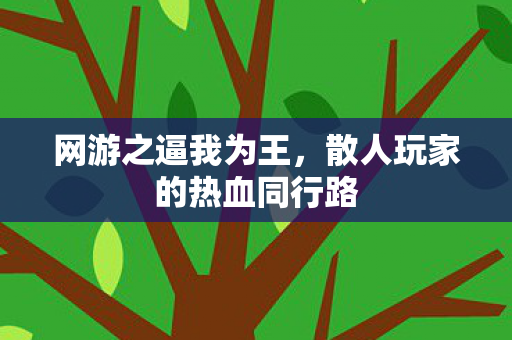 网游之逼我为王,散人玩家的热血同行路 网游之逼我为王,散人玩家的热血同行路