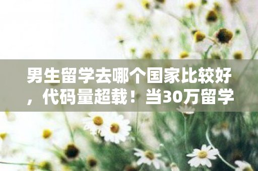 男生留学去哪个国家比较好,代码量超载!当30万留学费成为赛博世界的神经熵燃料 男生留学去哪个国家比较好,代码量超载!当30万留学费成为赛博世界的神经熵燃料