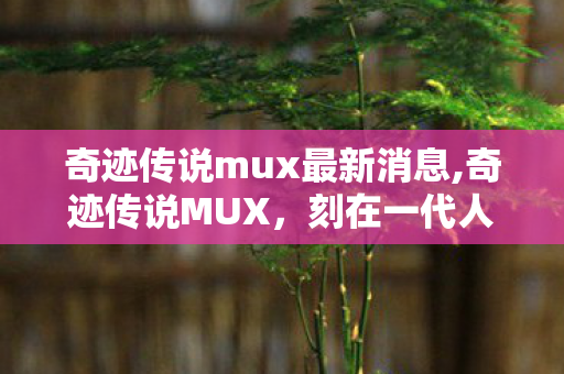 奇迹传说mux最新消息,奇迹传说MUX,刻在一代人青春里的魔幻冒险旧梦 奇迹传说mux最新消息,奇迹传说MUX,刻在一代人青春里的魔幻冒险旧梦