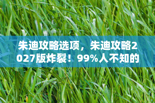 朱迪攻略选项,朱迪攻略2027版炸裂!99%人不知的隐藏结局,看完直接破防! 朱迪攻略选项,朱迪攻略2027版炸裂!99%人不知的隐藏结局,看完直接破防!
